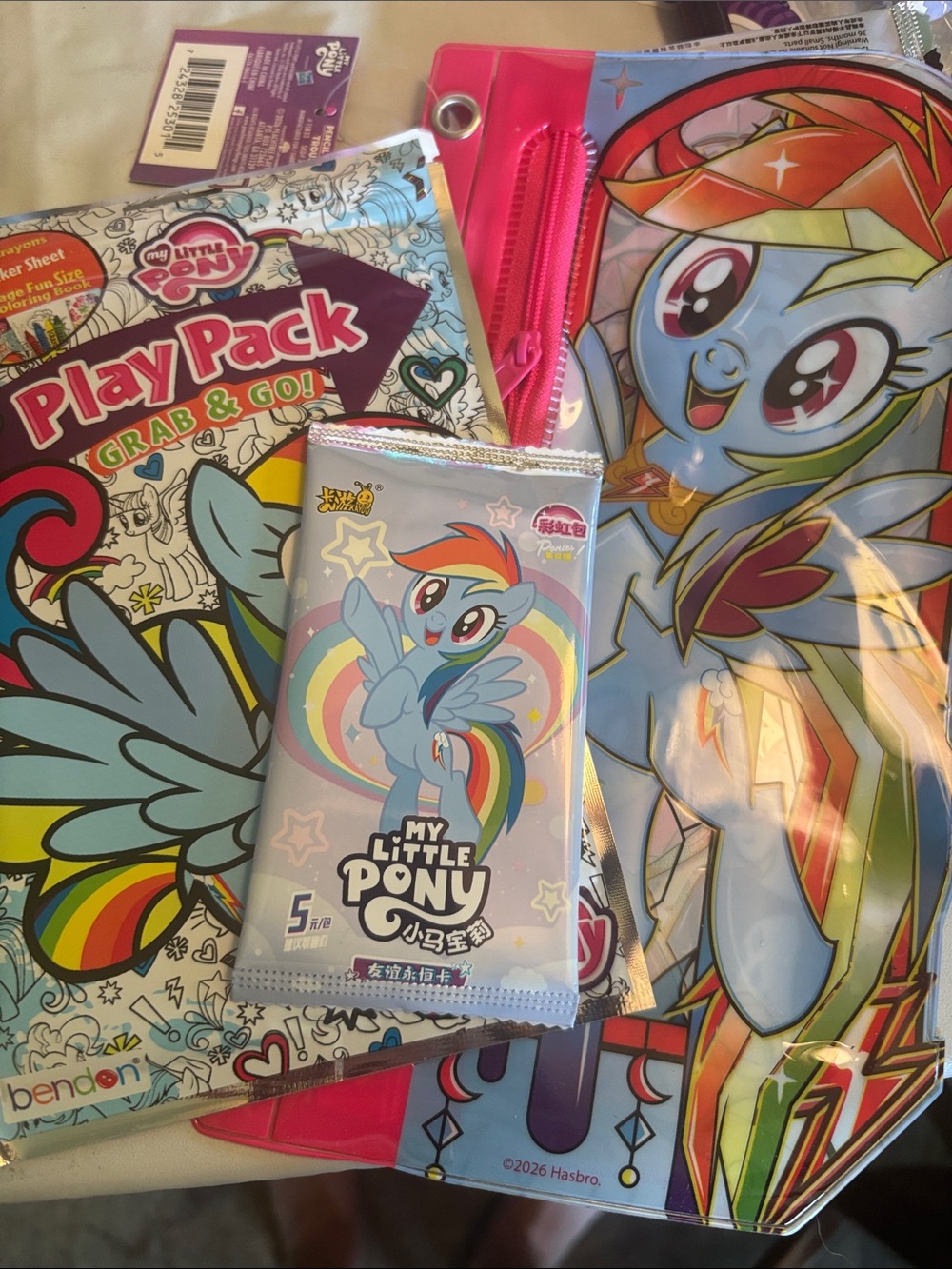 My Little Pony Play Pack with Rainbow Dash Artwork - Blue, Pink, Yellow